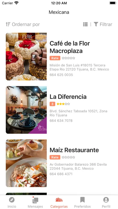 Ảnh chụp màn hình của Dónde Comer?