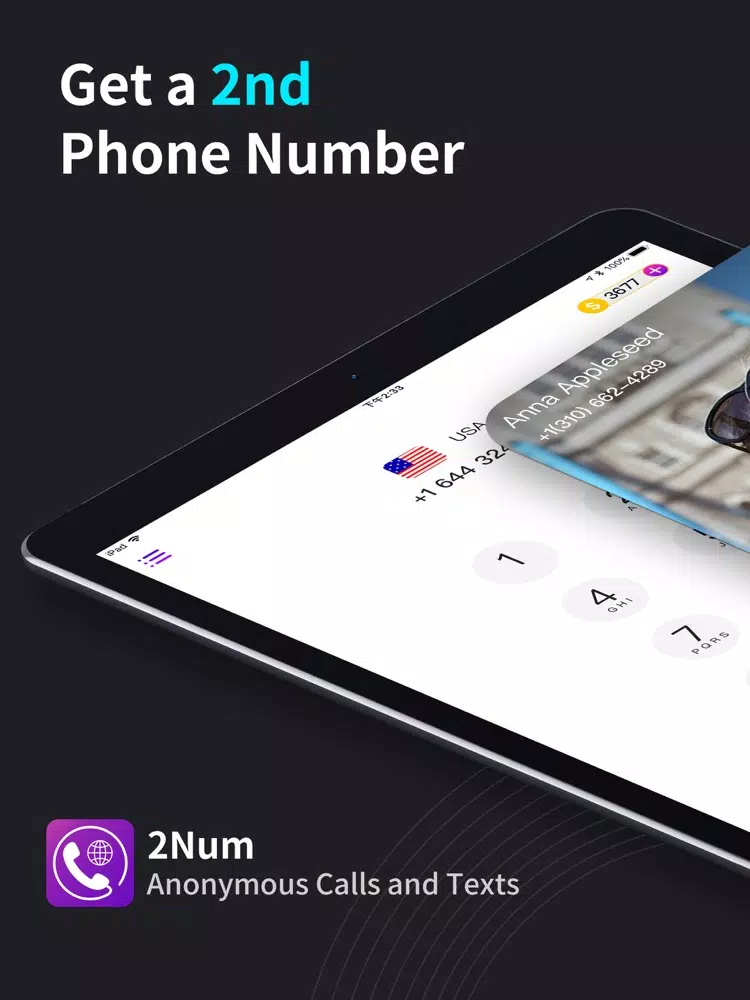 صور 2Num: Private 2nd Phone Number iPad 