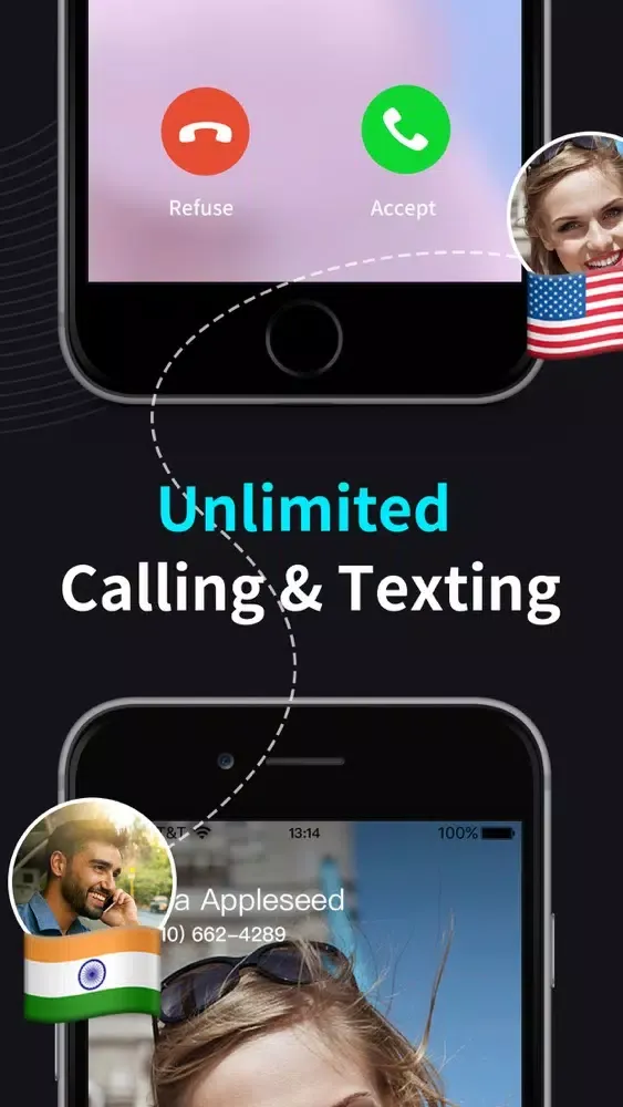 Screenshot di 2Num: Private 2nd Phone Number