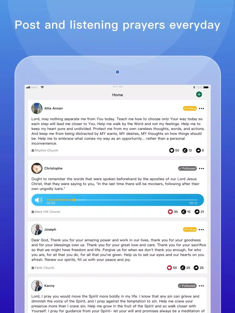 Holy Audio - Sermon, Prayers iPad  سکرین شاٹس