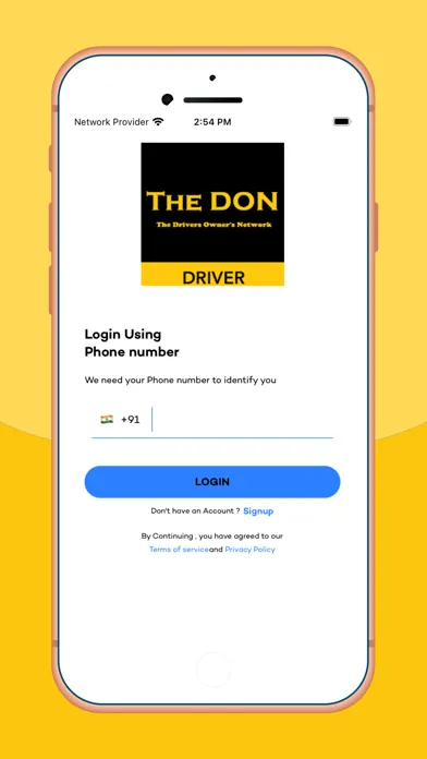 Tangkapan skrin The DON Reservations Driver