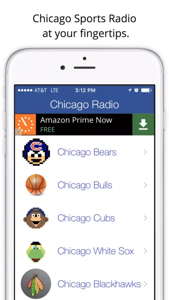 ภาพหน้าจอของ Chicago GameDay Radio for Bears Cubs White Sox