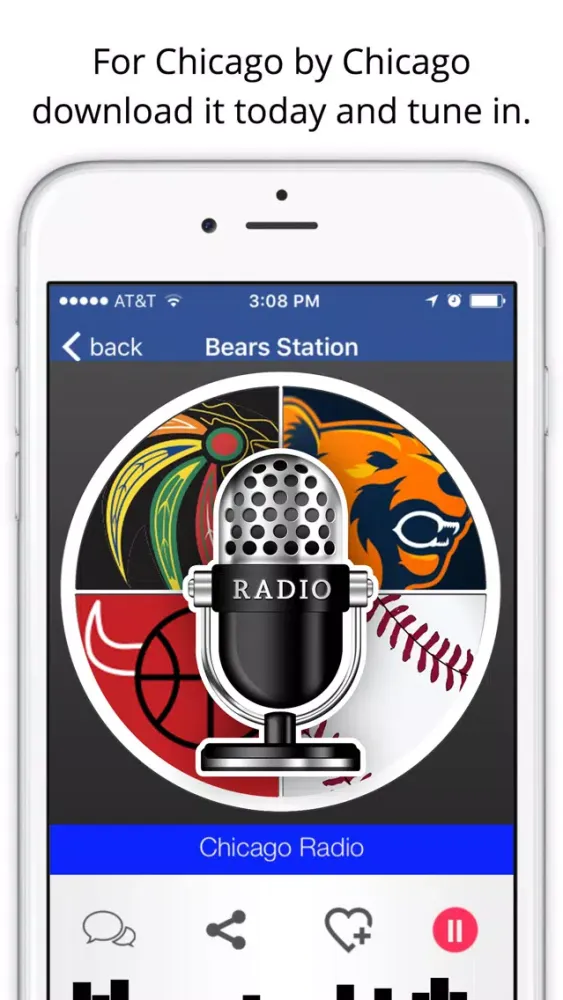 ภาพหน้าจอของ Chicago GameDay Radio for Bears Cubs White Sox