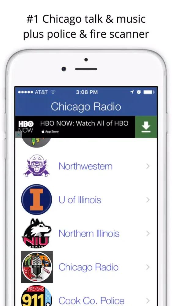 ภาพหน้าจอของ Chicago GameDay Radio for Bears Cubs White Sox