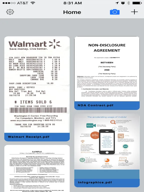 DocuScan - PDF Document Cam Scanner & Scan Converter App iPad Screenshots