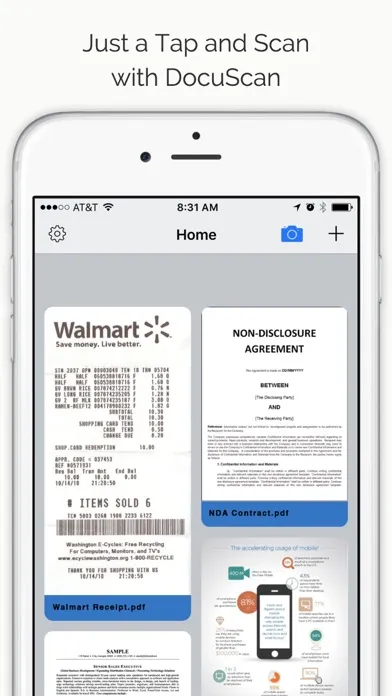DocuScan - PDF Document Cam Scanner & Scan Converter App Screenshots