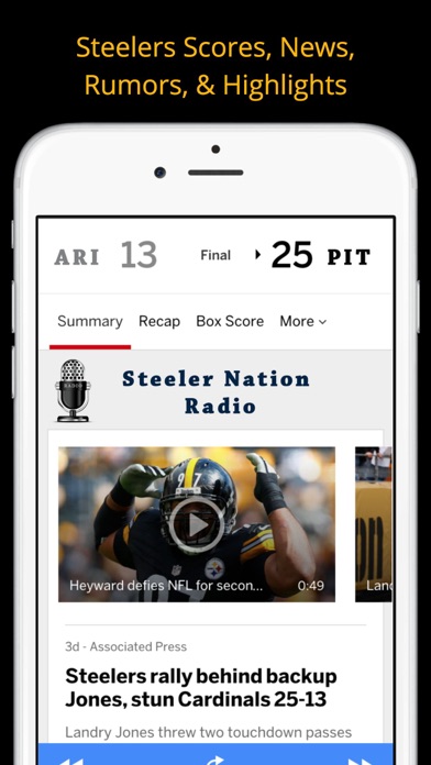 Capturas de pantalla de Pittsburgh GameDay Radio for Steelers Pirates Pens