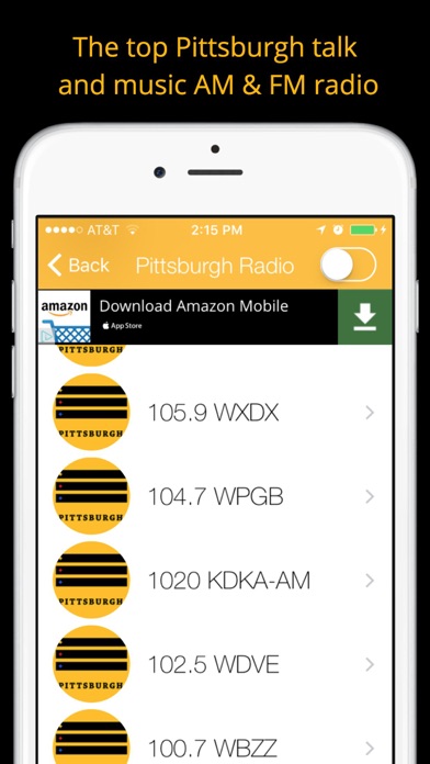 Capturas de pantalla de Pittsburgh GameDay Radio for Steelers Pirates Pens