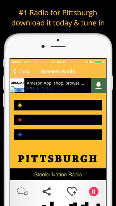 Capturas de pantalla de Pittsburgh GameDay Radio for Steelers Pirates Pens