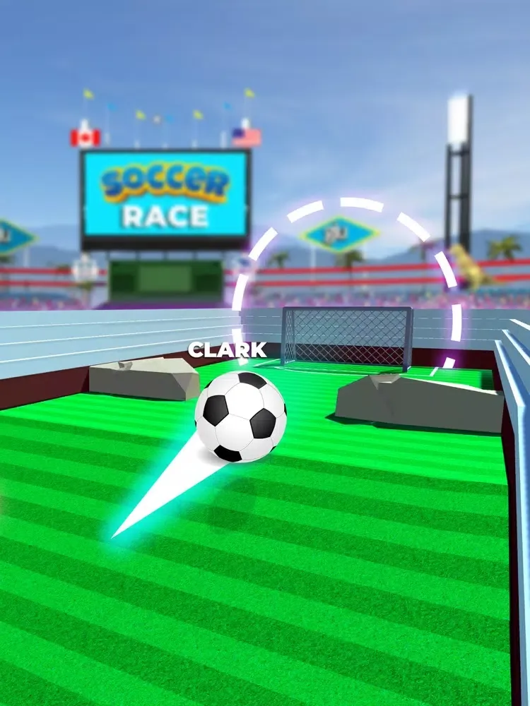 Capturas de tela do Soccer Race 3D: Football Games iPad 