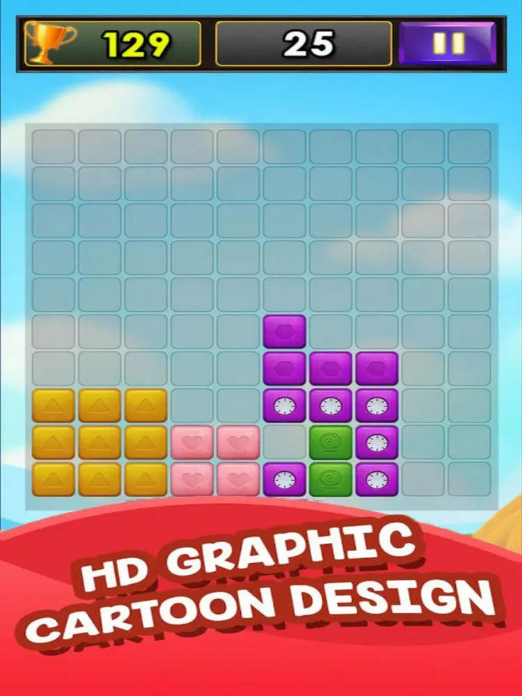 Tangkapan skrin Block Cube Fit Logic iPad 