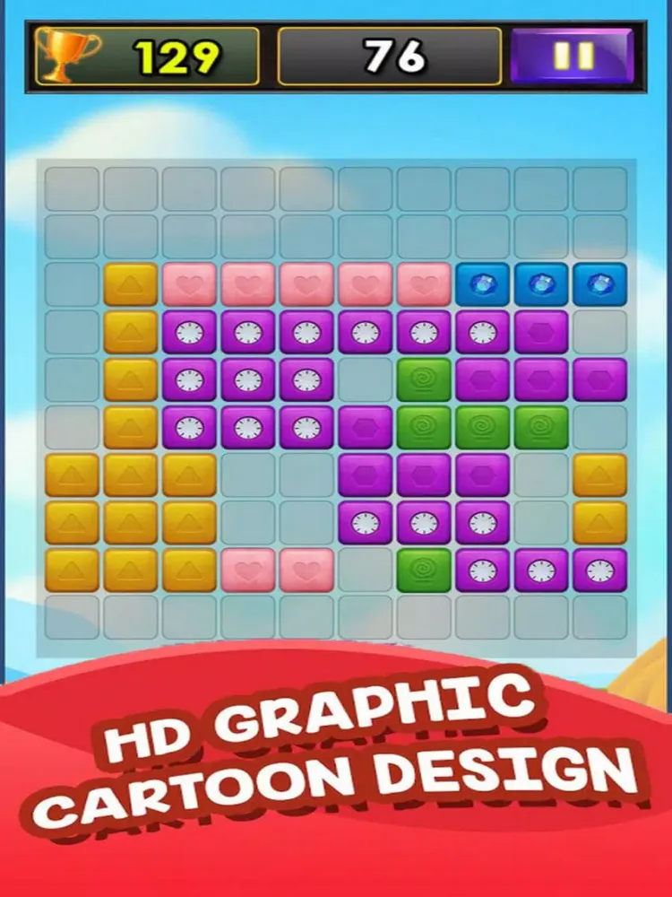 Tangkapan skrin Block Cube Fit Logic iPad 