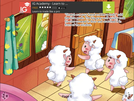Capturas de tela do Wolf and the Seven Little Goats - Interactive Book iPad 