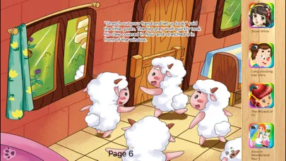 Capturas de tela do Wolf and the Seven Little Goats - Interactive Book