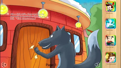Capturas de tela do Wolf and the Seven Little Goats - Interactive Book