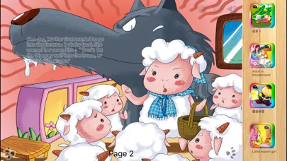 Capturas de tela do Wolf and the Seven Little Goats - Interactive Book