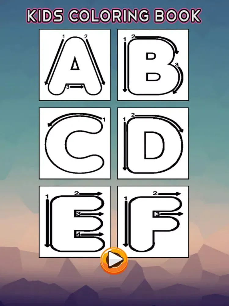 ABC Coloring Book - Alphabets Drawing Pages and Painting Educational Learning skill Games For Kid & Toddler iPad Screenshots