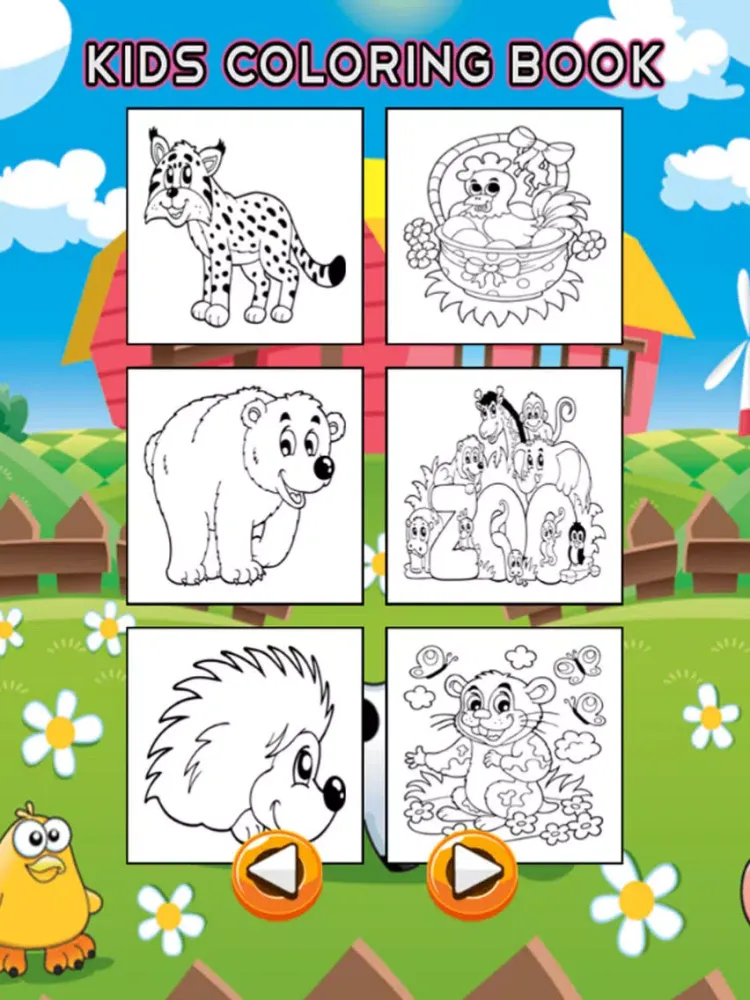Capturas de pantalla de Animals Farm Coloring Book - Drawing Pages and Painting Educational Learning skill Games For Kid & Toddler iPad 
