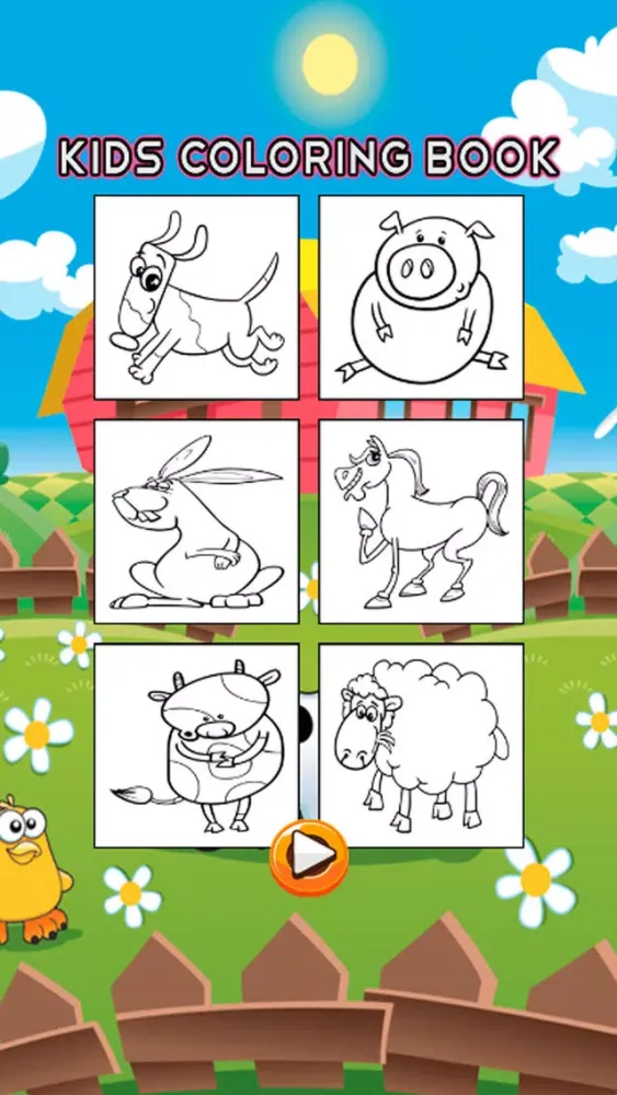 Capturas de pantalla de Animals Farm Coloring Book - Drawing Pages and Painting Educational Learning skill Games For Kid & Toddler