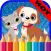 Cat and Dog Coloring Pages - Drawing Game for Kids