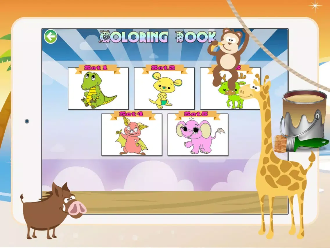 Capturas de pantalla de Baby Animals Coloring Book - All In 1 Cute Animal Draw, Paint And Color Pages Games For Kids iPad 