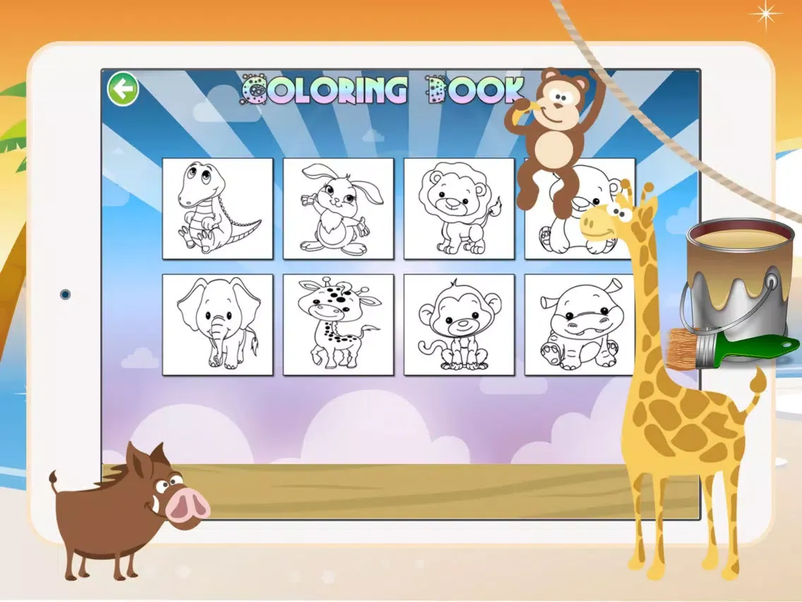 Capturas de pantalla de Baby Animals Coloring Book - All In 1 Cute Animal Draw, Paint And Color Pages Games For Kids iPad 