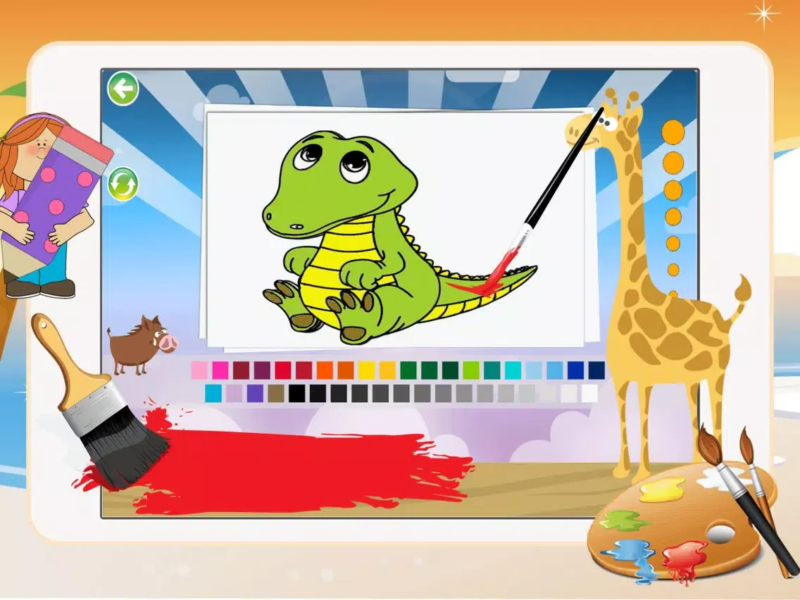 Capturas de pantalla de Baby Animals Coloring Book - All In 1 Cute Animal Draw, Paint And Color Pages Games For Kids iPad 