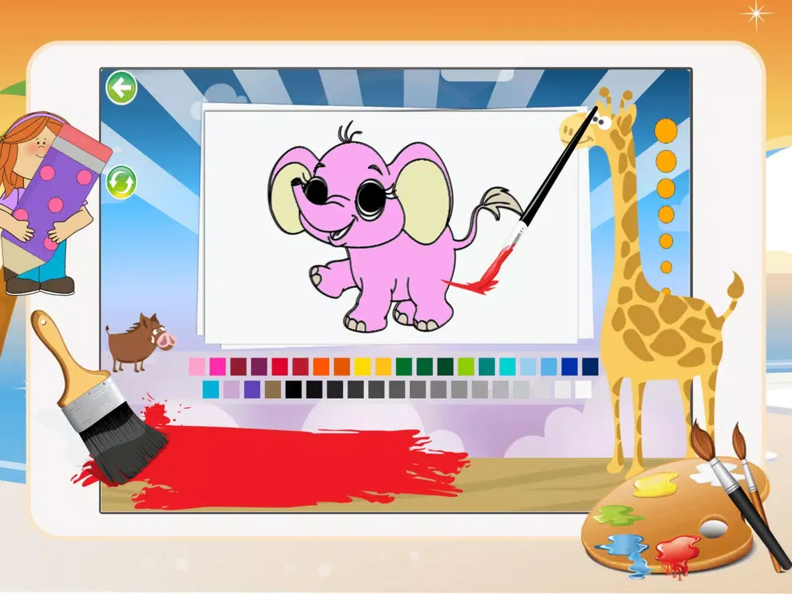 Capturas de pantalla de Baby Animals Coloring Book - All In 1 Cute Animal Draw, Paint And Color Pages Games For Kids iPad 