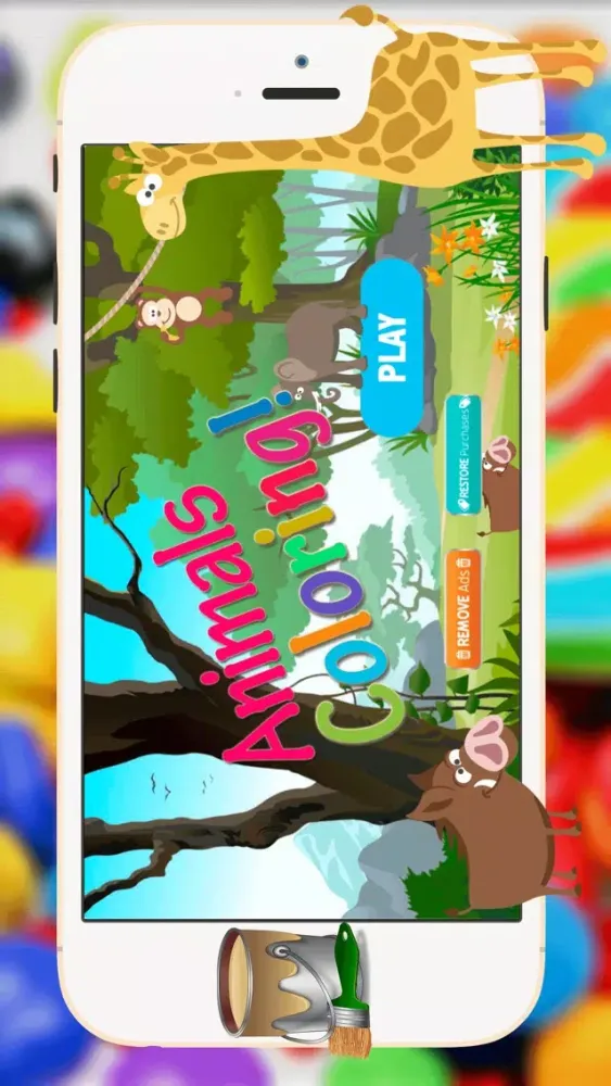 Capturas de pantalla de Baby Animals Coloring Book - All In 1 Cute Animal Draw, Paint And Color Pages Games For Kids