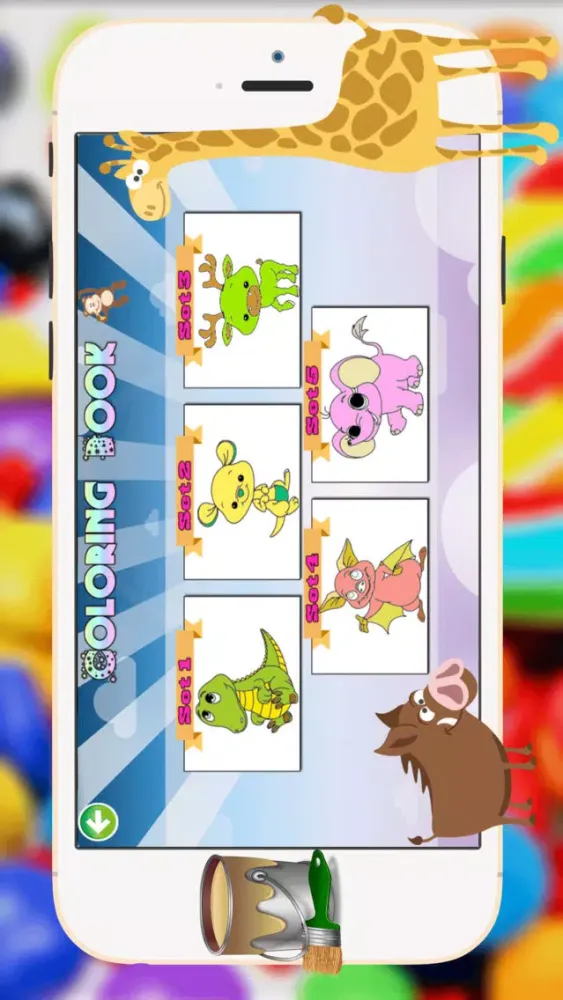 Capturas de pantalla de Baby Animals Coloring Book - All In 1 Cute Animal Draw, Paint And Color Pages Games For Kids
