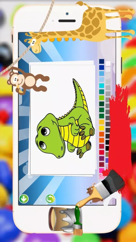 Capturas de pantalla de Baby Animals Coloring Book - All In 1 Cute Animal Draw, Paint And Color Pages Games For Kids