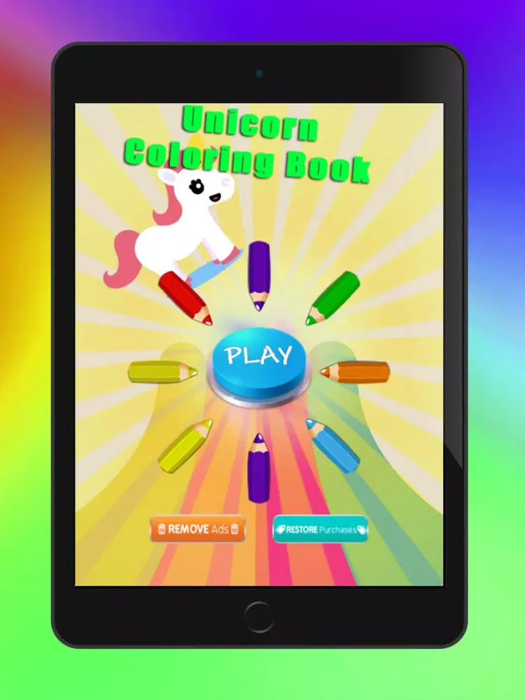 Capturas de tela do Unicorns Horse Coloring Book Drawing Painting Game iPad 
