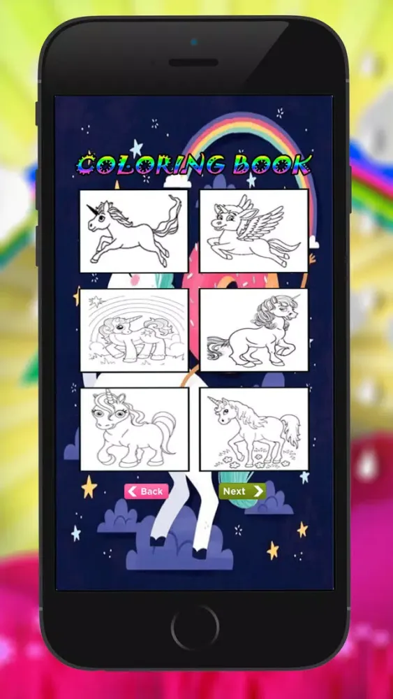 Capturas de tela do Unicorns Horse Coloring Book Drawing Painting Game