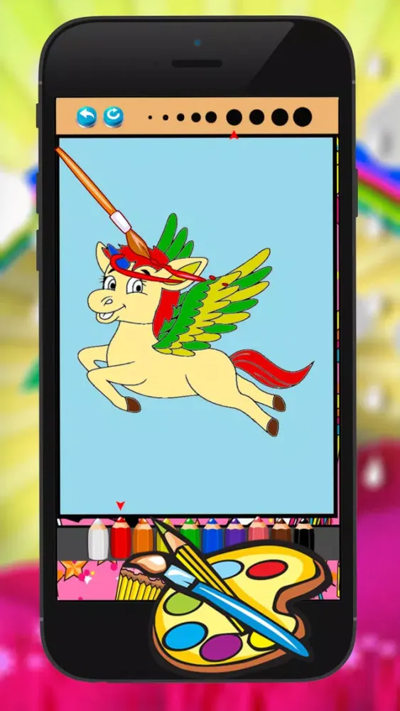 Capturas de tela do Unicorns Horse Coloring Book Drawing Painting Game