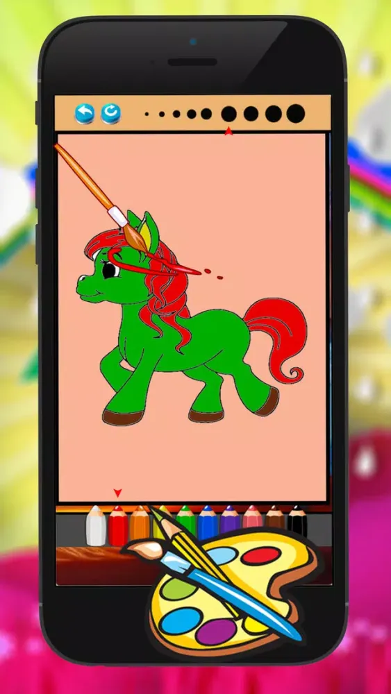 Capturas de tela do Unicorns Horse Coloring Book Drawing Painting Game