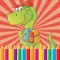 Little Dinosaur Coloring Pages Kids Painting Game