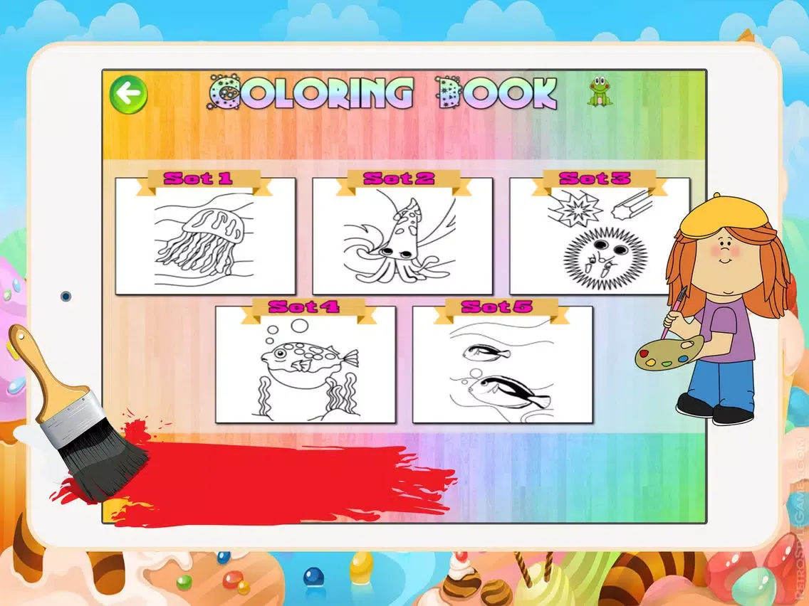 Capturas de tela do Sea Animal Coloring Pages Kids Painting Game iPad 