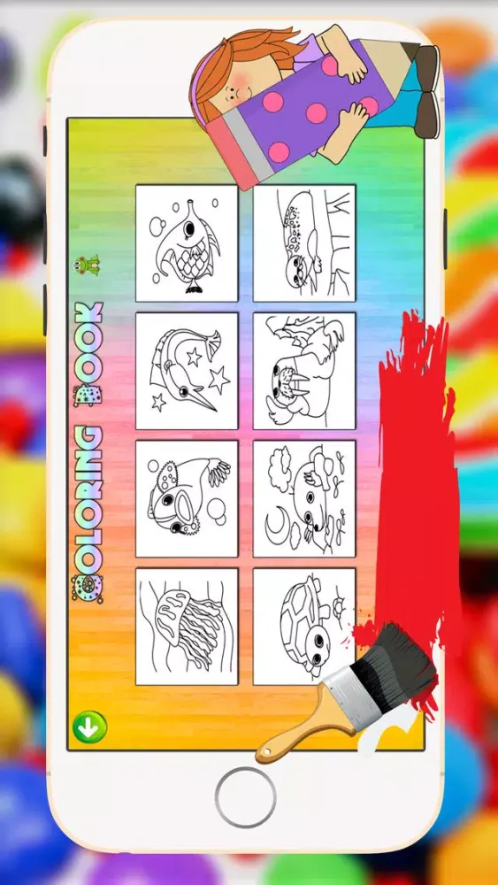 Capturas de tela do Sea Animal Coloring Pages Kids Painting Game