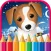Puppy Dog Coloring Pages Animals Painting Drawing