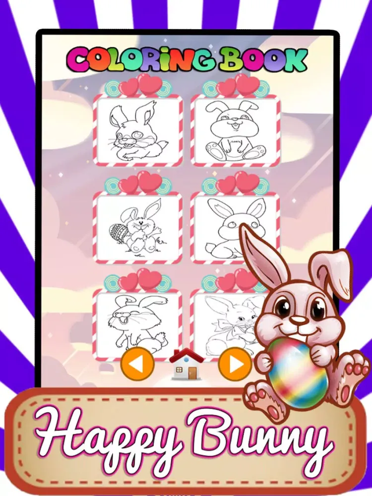 Tangkapan layar Easter Bunny Coloring Pages Easter Egg Memory Game iPad 