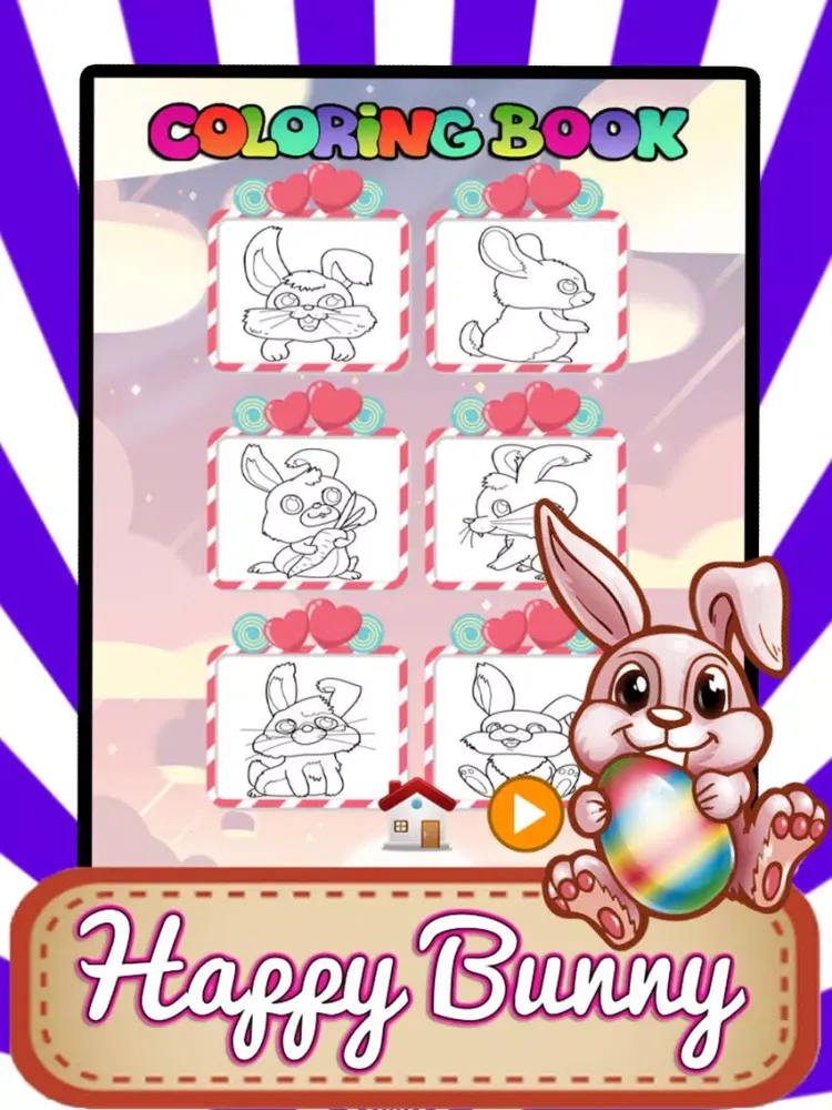 Tangkapan layar Easter Bunny Coloring Pages Easter Egg Memory Game iPad 