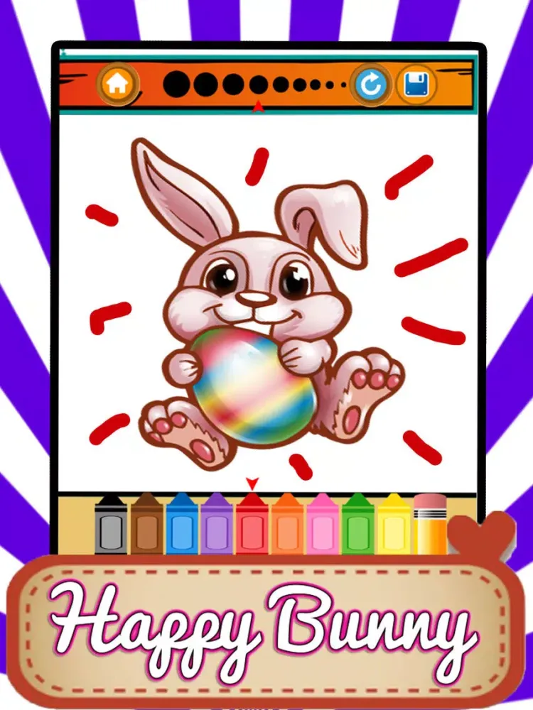 Tangkapan layar Easter Bunny Coloring Pages Easter Egg Memory Game iPad 