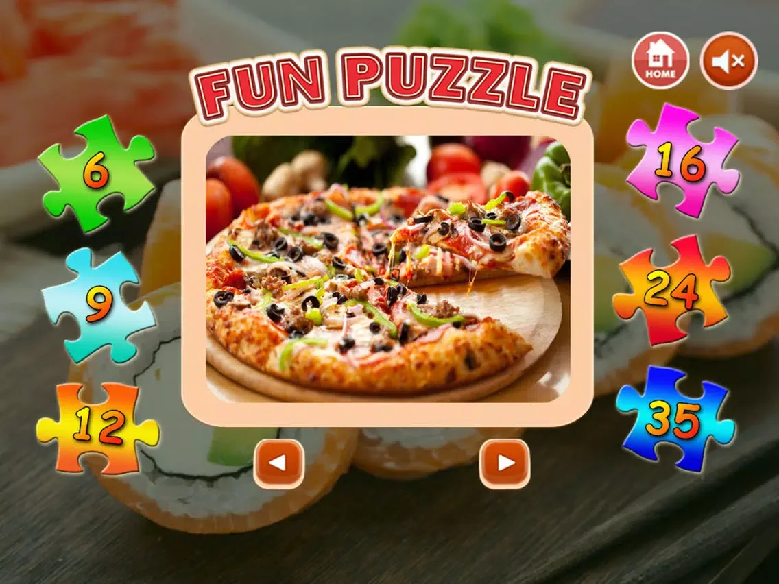 ภาพหน้าจอของ Food Jigsaw - Learning fun puzzle game iPad 