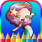 Mermaid Princess Coloring Pages Kids Painting Game