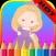 Princess Coloring Book - Alphabets Drawing Pages and Painting Educational Learning skill Games For Kid & Toddler