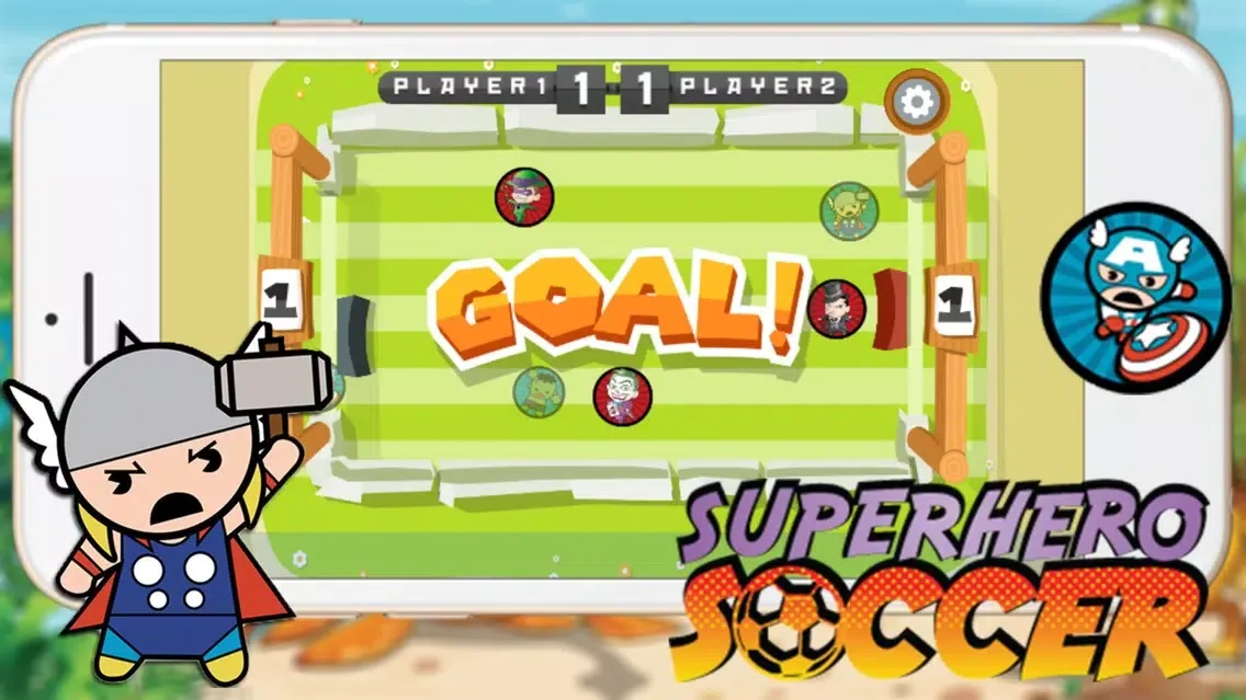 Super Hero Soccer - Kick Goal Sport Games for Kids স্ক্রিনশট
