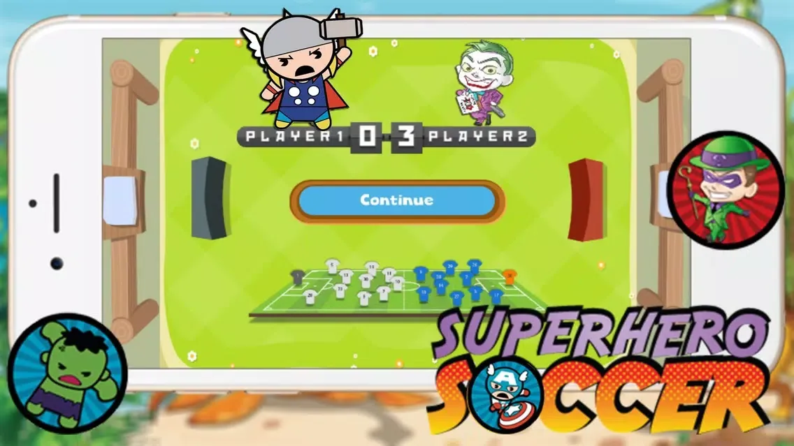 Super Hero Soccer - Kick Goal Sport Games for Kids স্ক্রিনশট