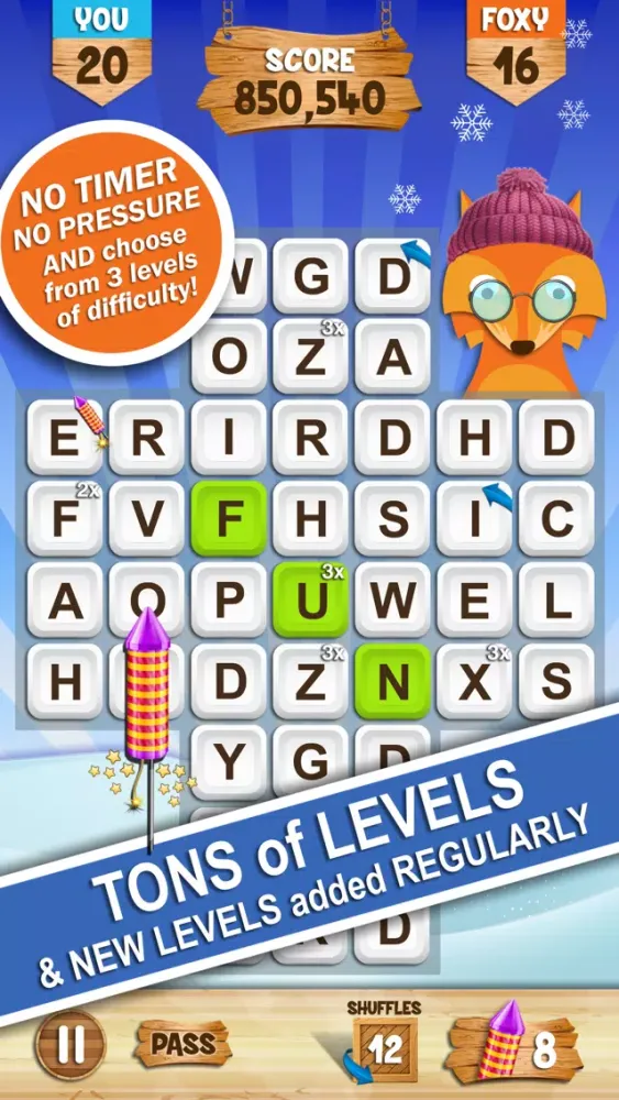Tangkapan layar Words with Foxy (without Ads)