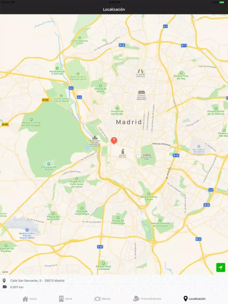 Tangkapan skrin Awtar Restaurant Tetería Árabe iPad 