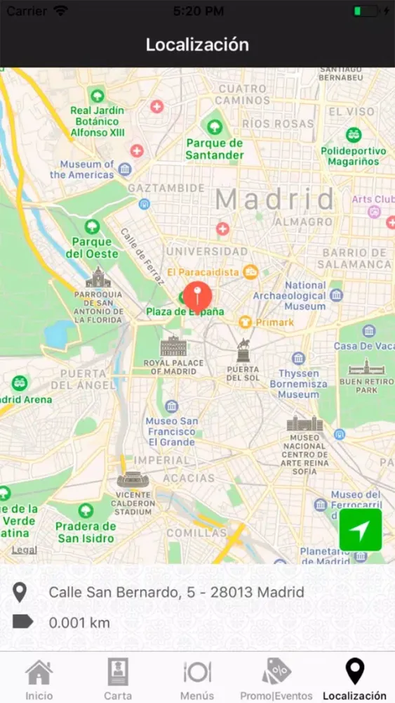 Tangkapan skrin Awtar Restaurant Tetería Árabe